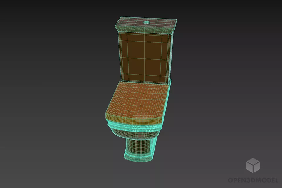 Standard Lavatory Toilet Furniture 3d model 3