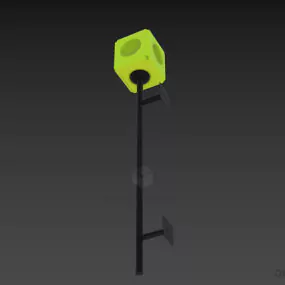 Sconce Lamp On Vertical Bar 3d model