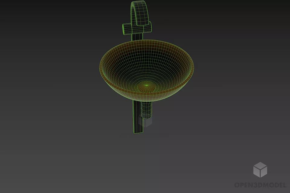 Bathroom Sink Without Stand 3d model 3