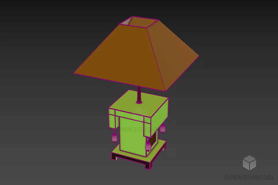 Retro Hotel Table Lamp Colombos 3d model 3