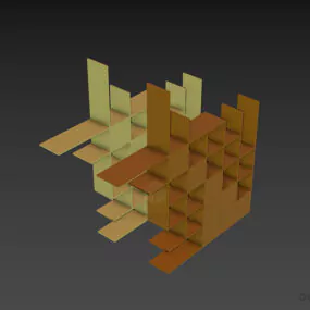 Wall Shelf Simple For Study Room 3d model
