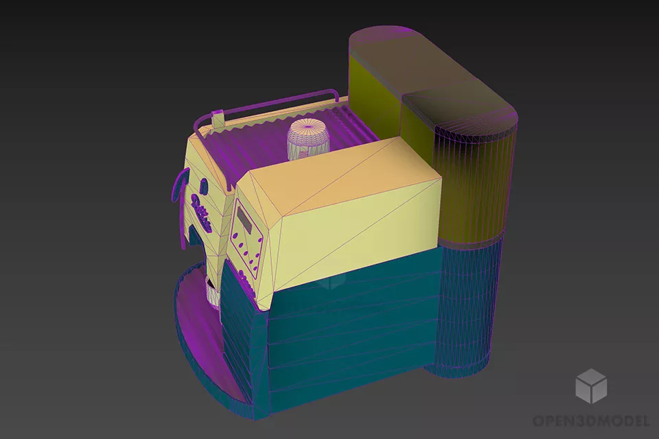 Modern Coffee Machine Saeco 3d model 2