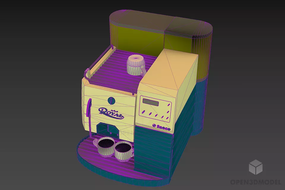 Modern Coffee Machine Saeco 3d model 3