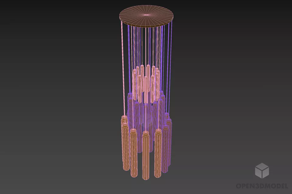 Pendant Lamp Eglo With Circle Top 3d model 2