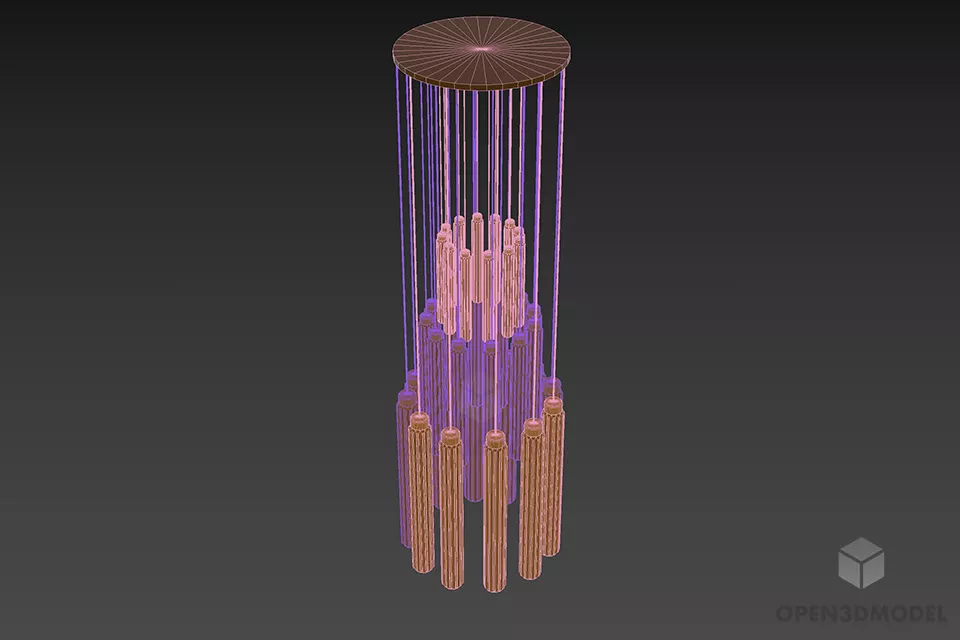 Pendant Lamp Eglo With Circle Top 3d model 3