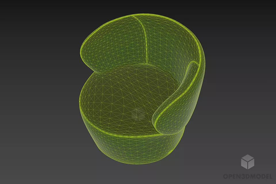 Art Modernism Armchair Fendi 3d model 2