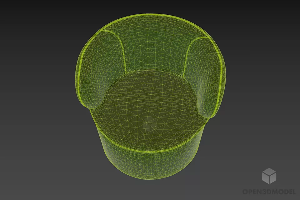 Art Modernism Armchair Fendi 3d model 3
