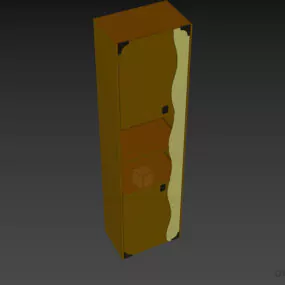 Office Locker With Shelf Mdf Material 3d model