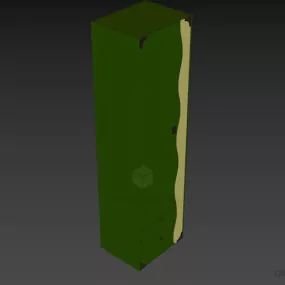 Tall Locker Mdf Material 3d model