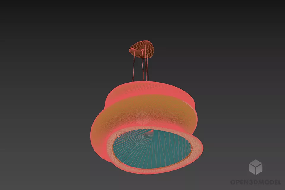 Pendant Lamp Cygnus Twist Shade 3d model 2
