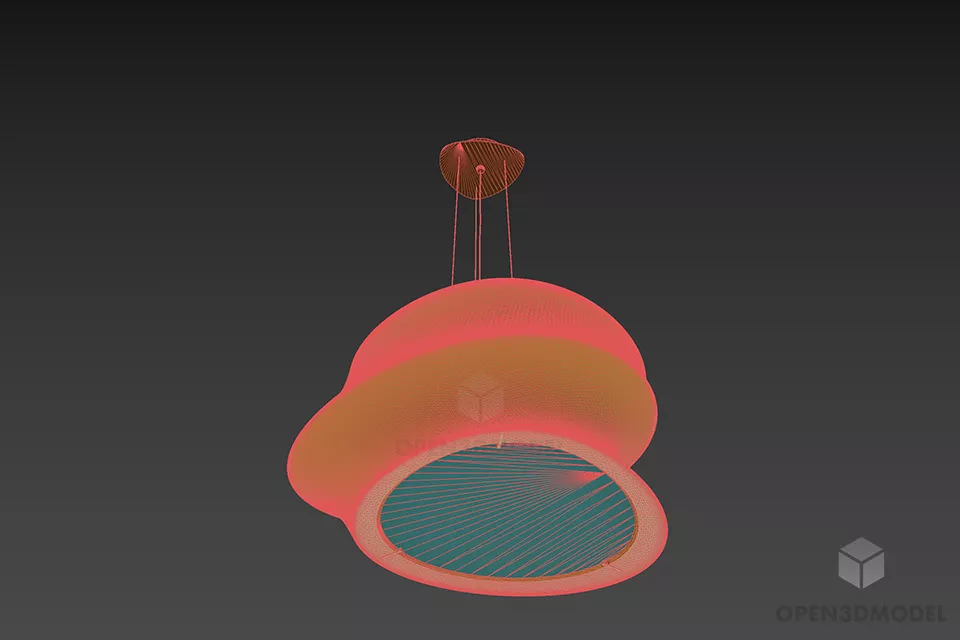Pendant Lamp Cygnus Twist Shade 3d model 3