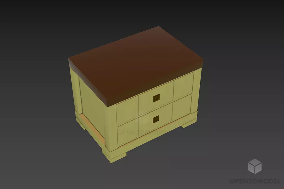 Table With Creative Leg 3d model