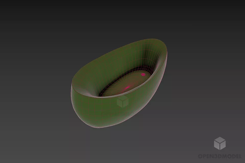 Oval Bathtub Villeroy 3d model 2