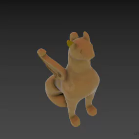 Sculpture Leopard Animal 3d model