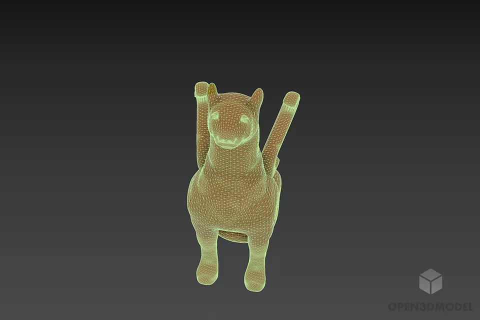 Sculpture Leopard Animal 3d model 3