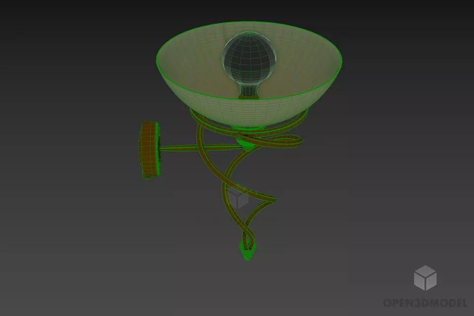 Iron Sconce Lamp Globo 3d model 3