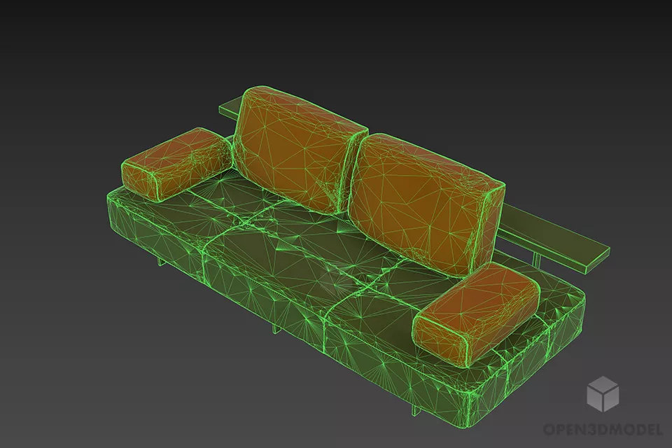 Modern Sofa Benz 3d model 2