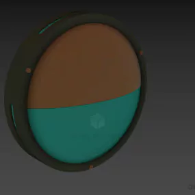 Circle Sconce Lamp With Glass Front 3d model