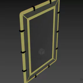 Retro Frame Mirror Furniture 3d model