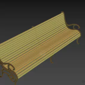 Park Waiting Bench Antique Style 3d model