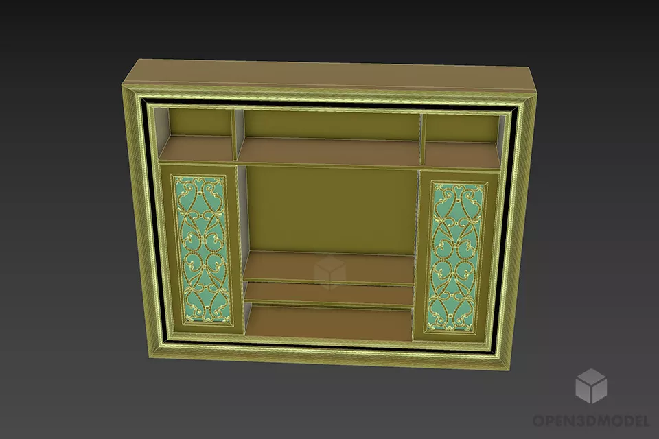 Tv Rack Shelf Modern Furniture 3d model 3
