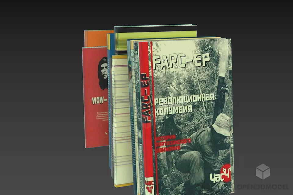 Book Magazine Different Sizes 3d model 2