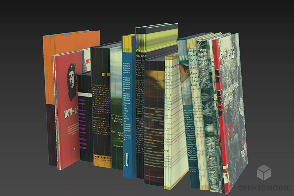 Book Magazine Different Sizes 3d model 3