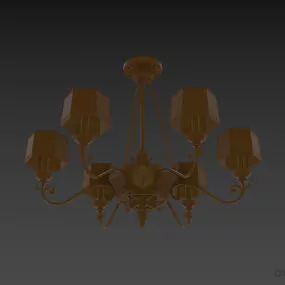 Pendant Lamp Retro Lamp Shade 3d model