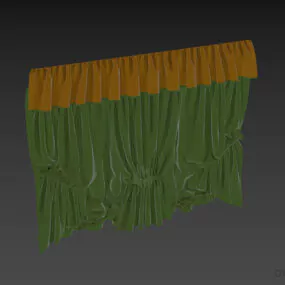 Antique Curtain Multiple Layers 3d model