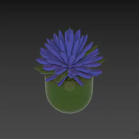 Plant Pot Aloha Leaf 3d model