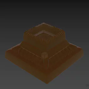 Decor Base Column Square Shape 3d model