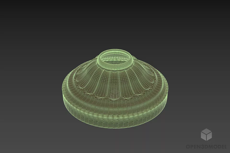 Decor Base Column Round Shape 3d model 2