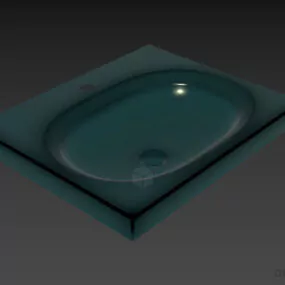 Simple Ceramic Sink 3d model