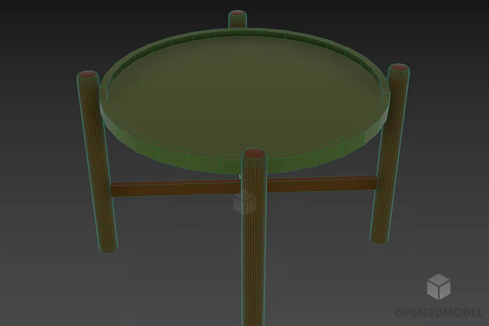 Modernism Coffee Table Round Top 3d model 3