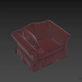Armchair Charleston Slipcovered 3d model
