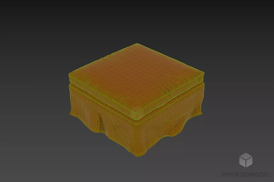 Seat Slipcovered 3d model 2