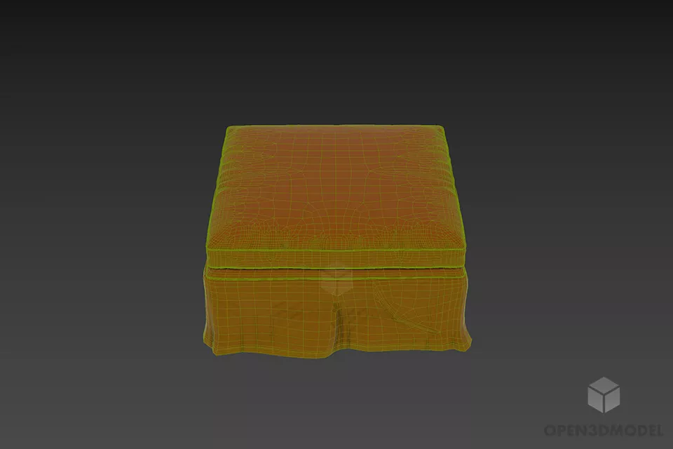 Seat Slipcovered 3d model 3