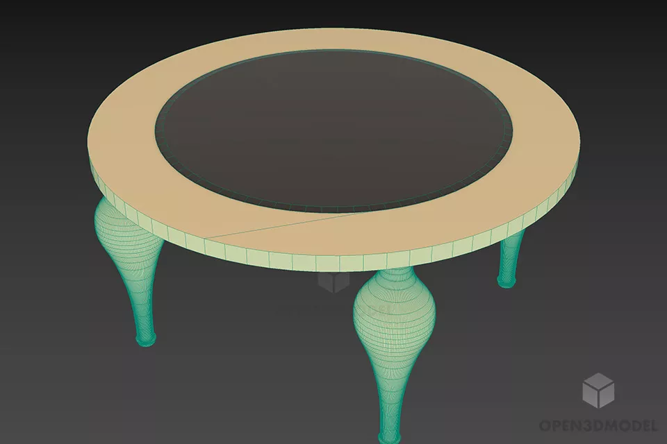 Art Coffee Table Fratelli, Round Shape Table 3d model 3