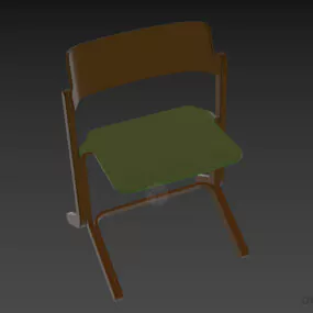Folding Chair Wood Stuff 3d model