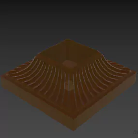Square Base For Building Column Decoration 3d model