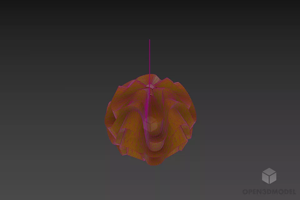 Sphere Paper Pendant Lamp Leclint 3d model 3