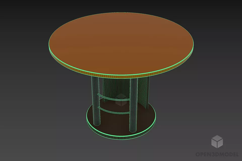 Round Coffee Table Effezeta 3d model 3