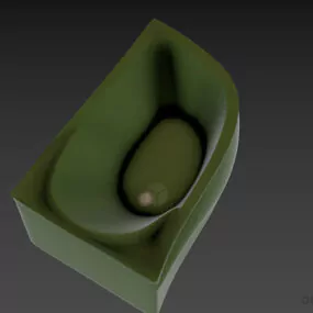 Ceramic Corner Bathtub Triton 3d model