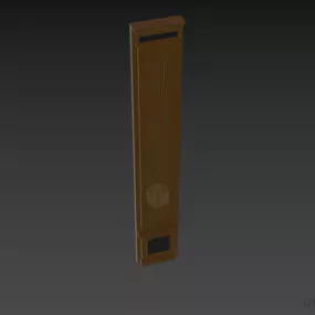 Flat Column Decoration With Vertical Carved 3d model