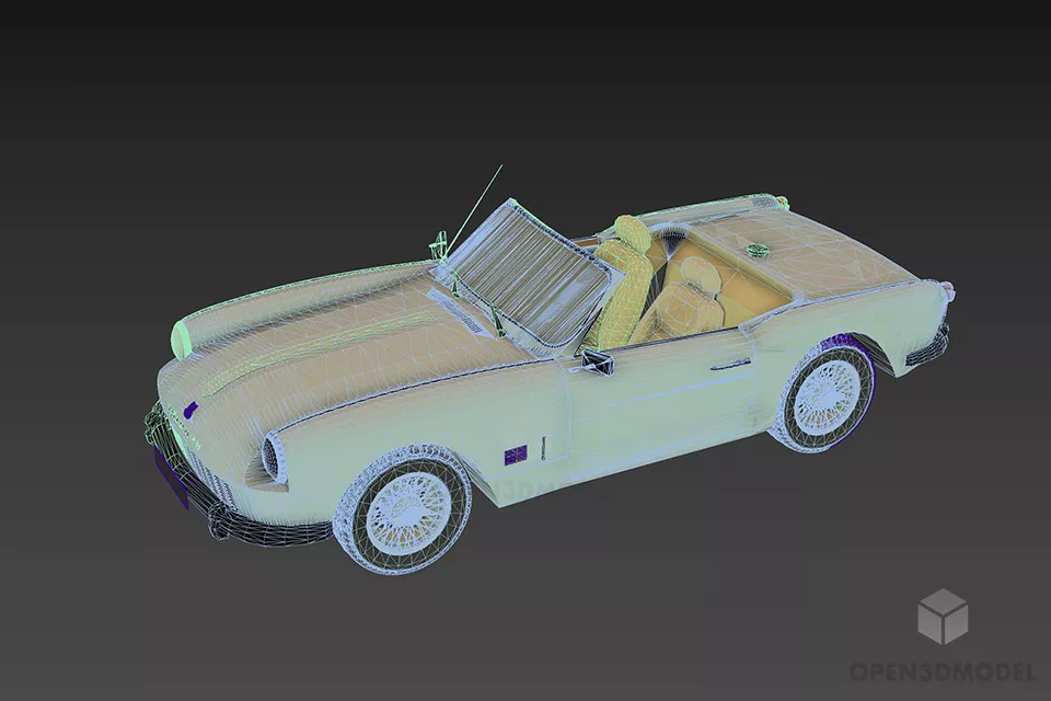 Convertible Car Triumph Spitfire Mk2 3d model 2