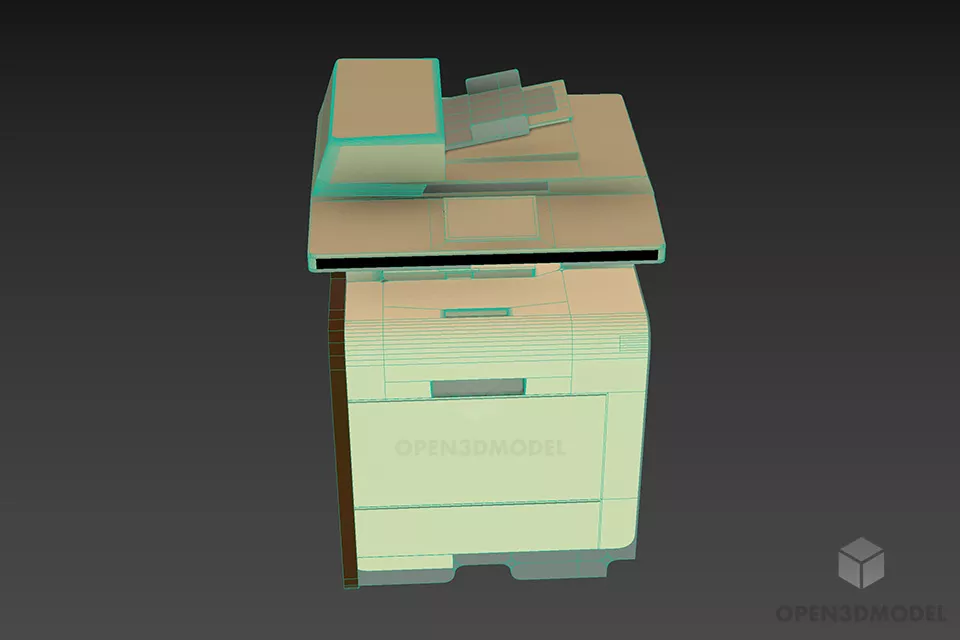 Large Printer Machine For Office 3d model 3