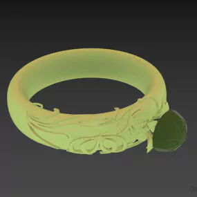 Jewelry Gold Ring With Diamond 3d model