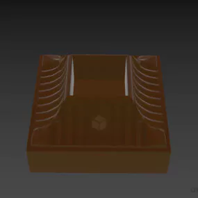 Column Base Carved Style 3d model