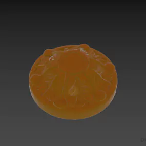 Green Round Column Base For Building 3d model