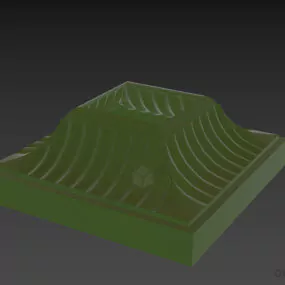 Decorative Brass Column Base 3d model